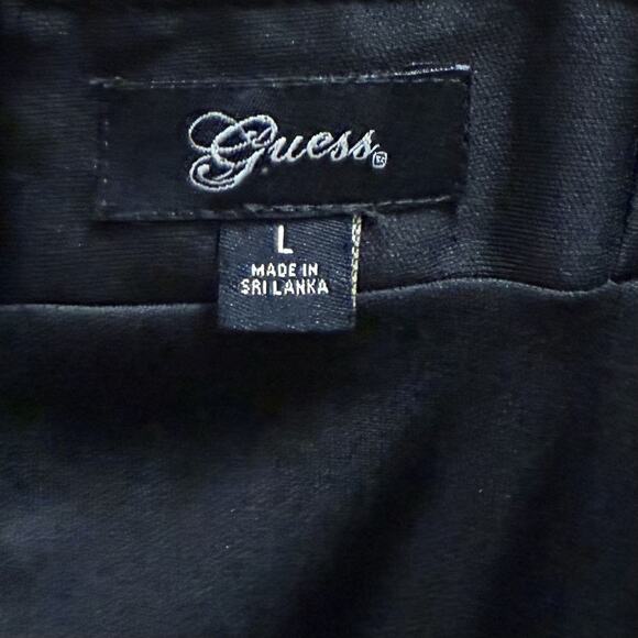 Guess Mini Strapless Dress Women's L Black Gray Metallic Pleated Padded Casual - Picture 3 of 6